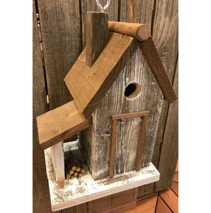 Warwick Woodcutters Cottage Birdhouse White